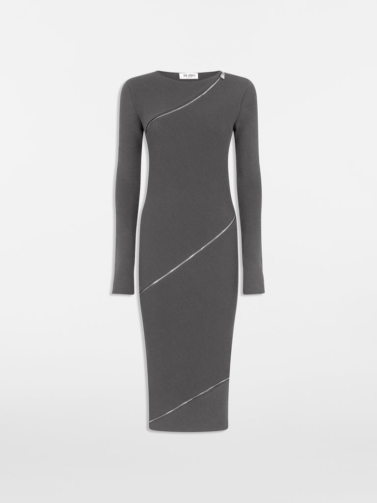 Grey midi dress