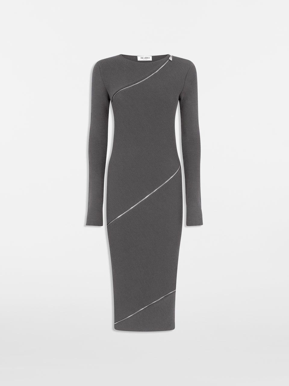 Grey midi dress