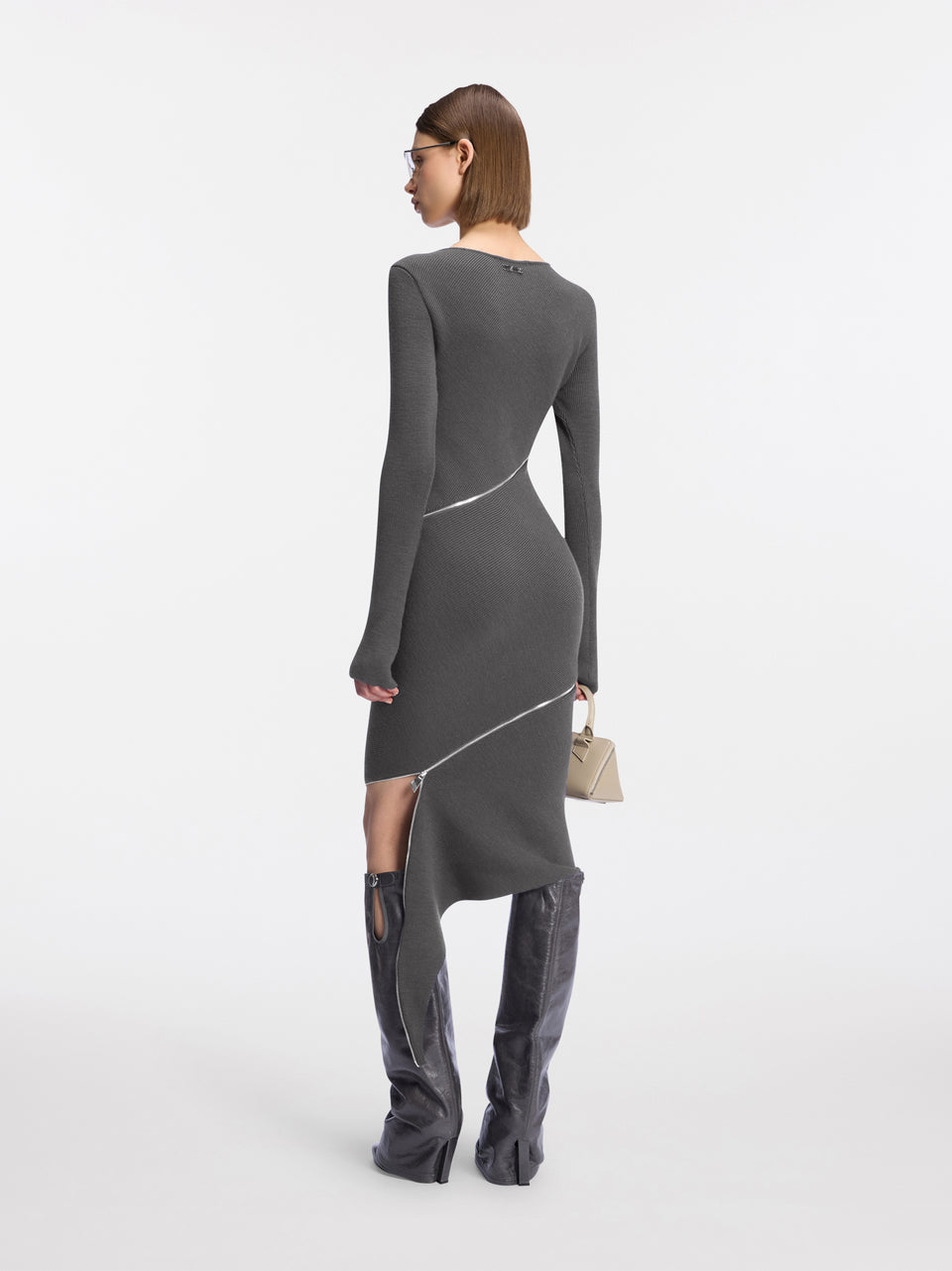 Grey midi dress