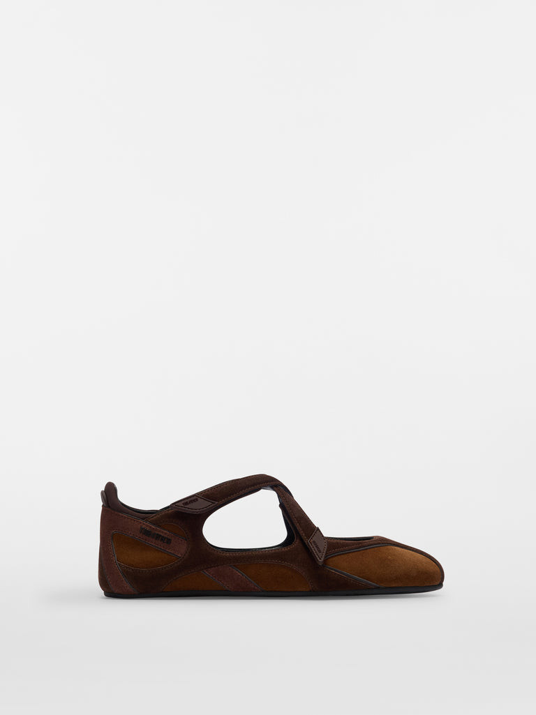 ''Floor 01'' brown ballerina flat