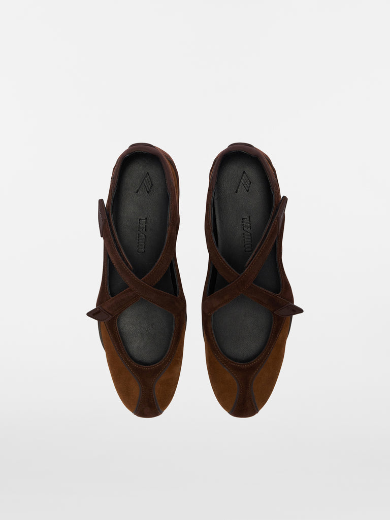 ''Floor 01'' brown ballerina flat
