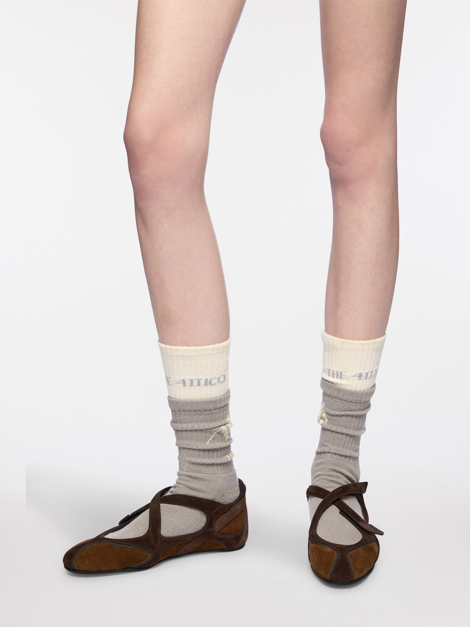 ''Floor 01'' brown ballerina flat