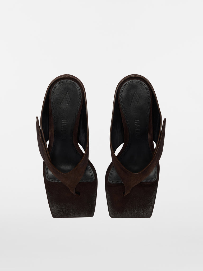 ''Cheope'' dark brown thong sandal