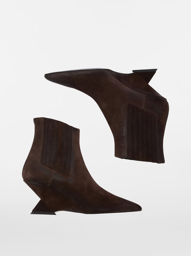 ''Cheope'' dark brown ankle boot