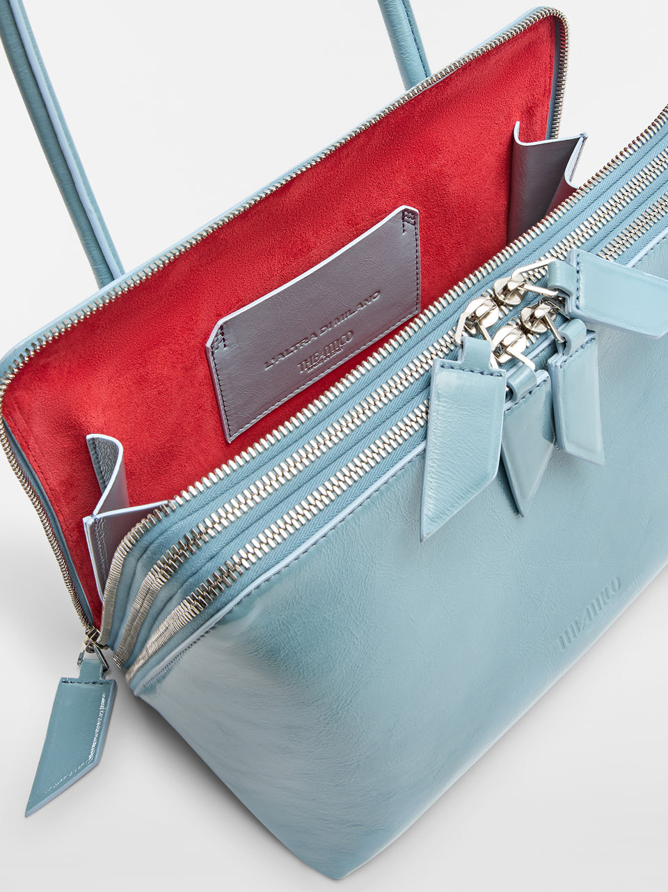 ''L'altra di Milano'' sky blue shoulder bag