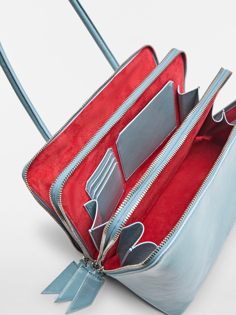 ''L'altra di Milano'' sky blue shoulder bag
