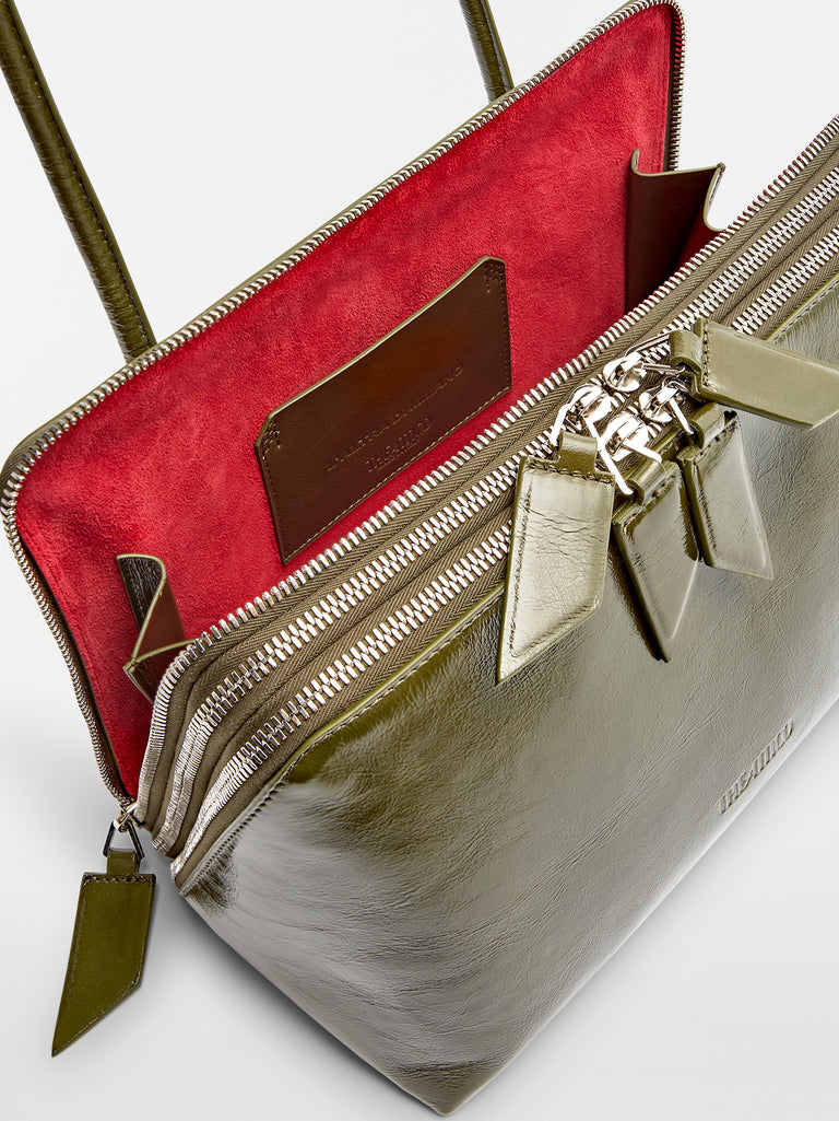 ''L'altra di Milano'' olive shoulder bag
