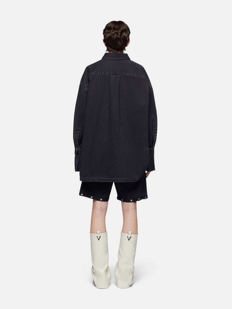 ''Diana'' black shirt jacket