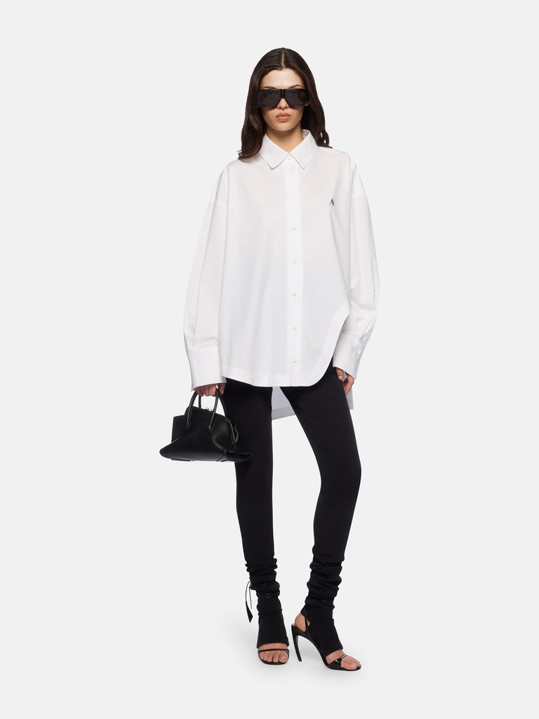 ''Diana'' white and navy blue shirt