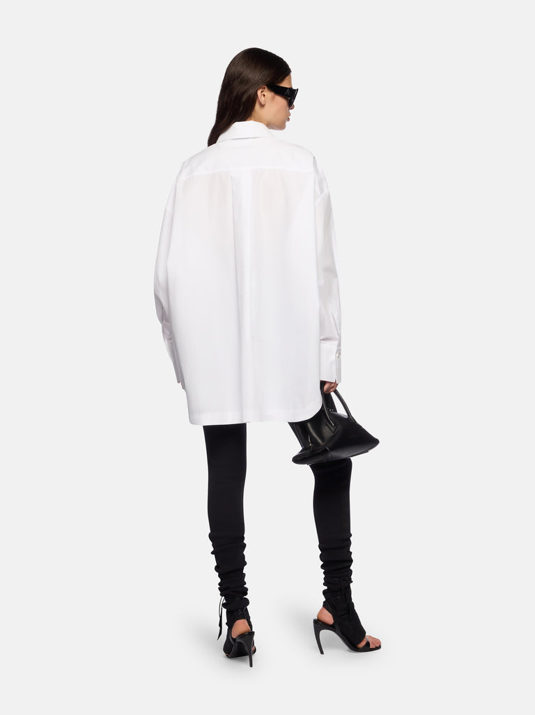 ''Diana'' white and navy blue shirt