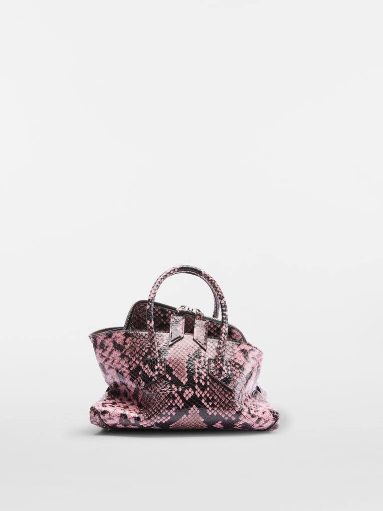 ‘‘La Passeggiata Mini‘‘ black and mauve top handle