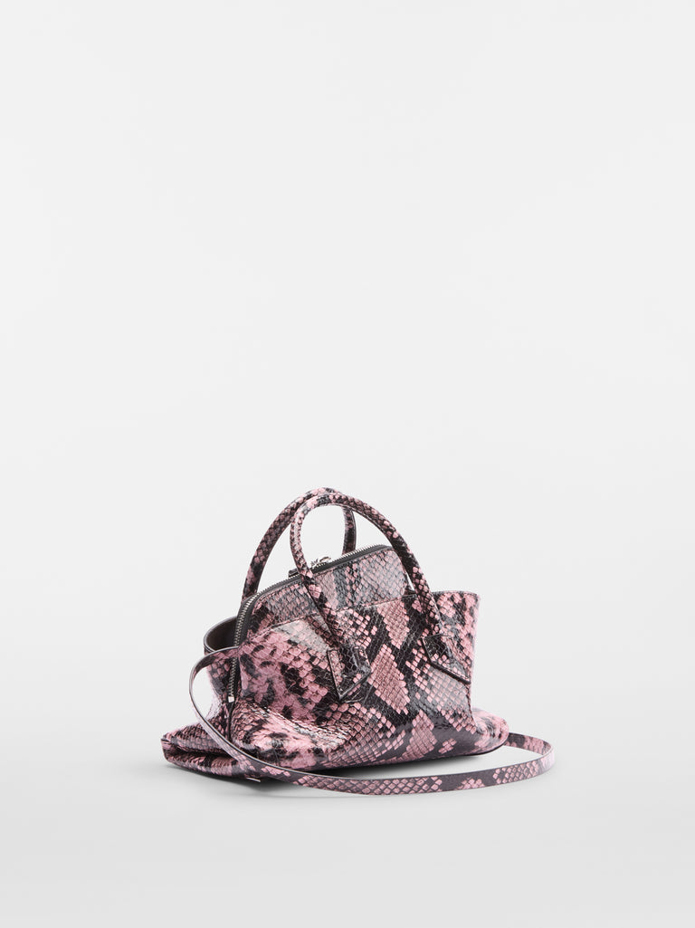 ‘‘La Passeggiata Mini‘‘ black and mauve top handle