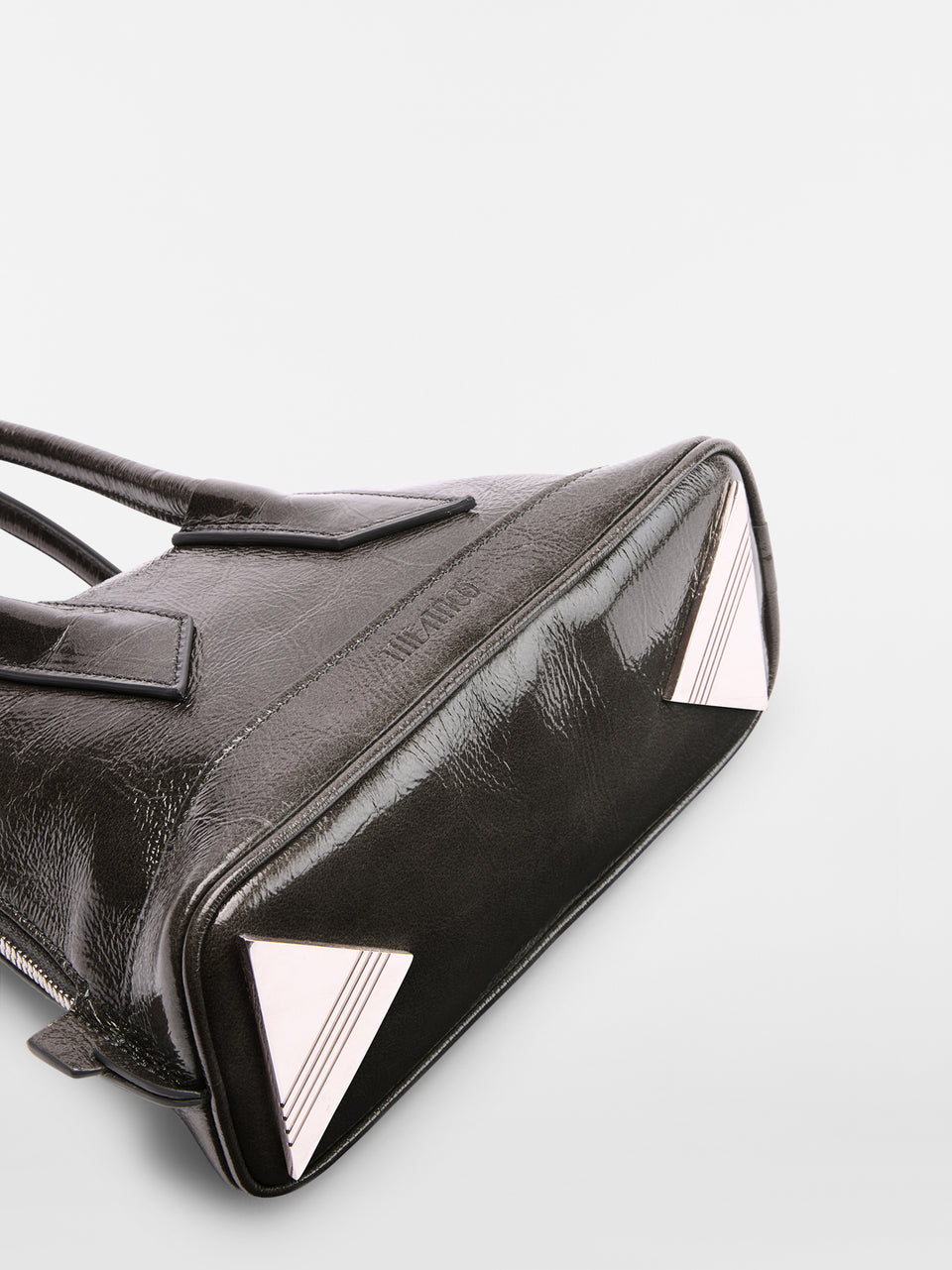 ‘‘La Sant Ambroeus Mini‘‘ pearl grey top handle