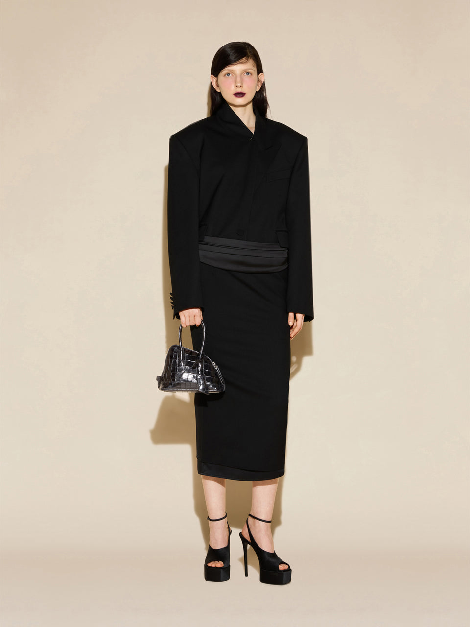 ‘‘La Sant Ambroeus Mini‘‘ black top handle
