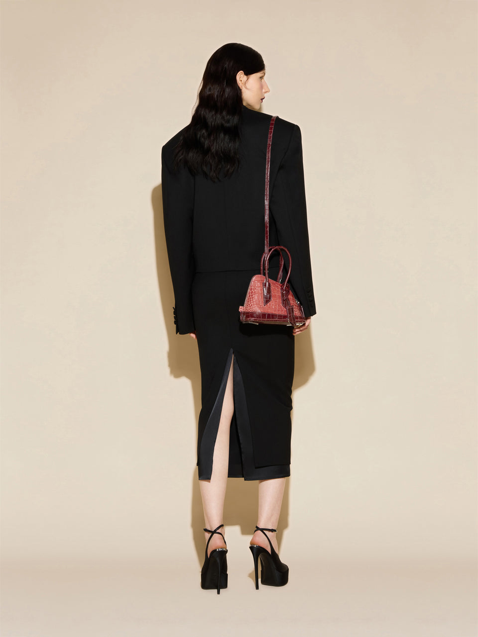 ‘‘‘La Sant Ambroeus Mini‘‘ antique rose top handle