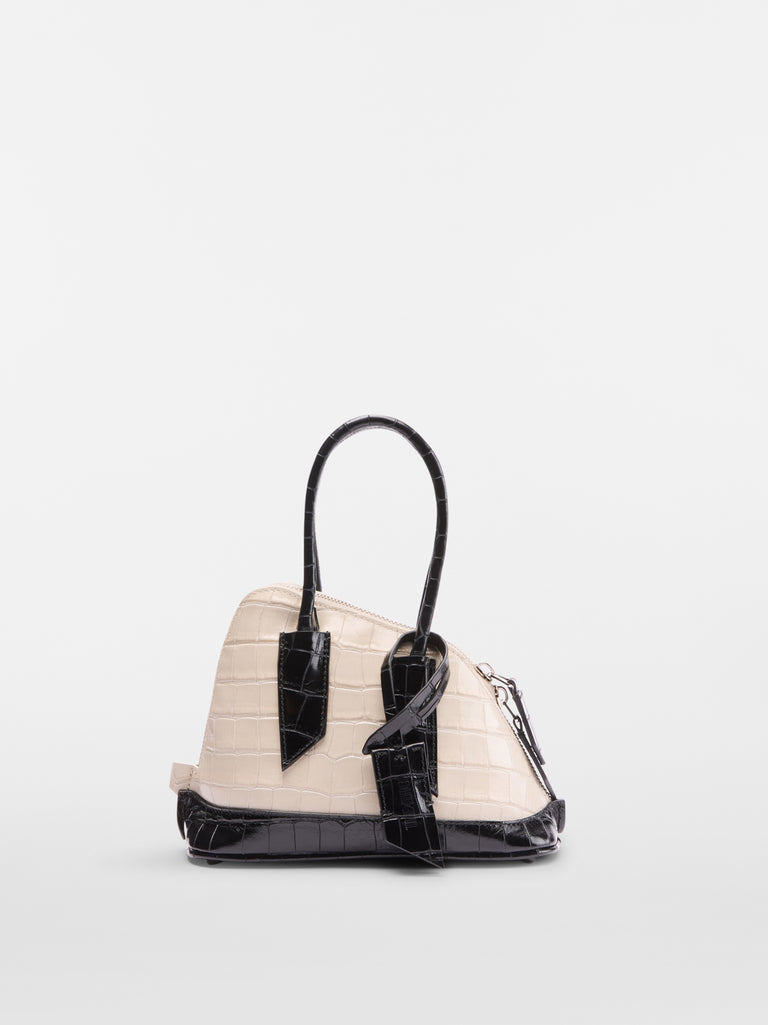 ‘‘La Sant Ambroeus Mini‘‘ beige and black top handle