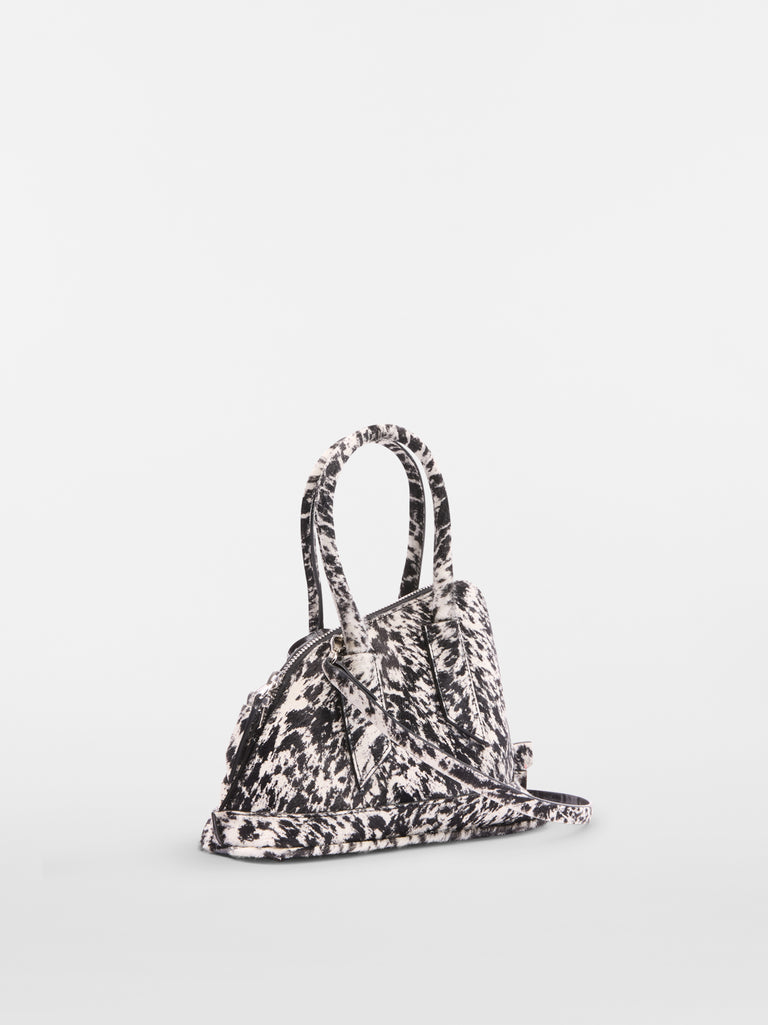 ‘‘La Sant Ambroeus Mini‘‘ white and black top handle