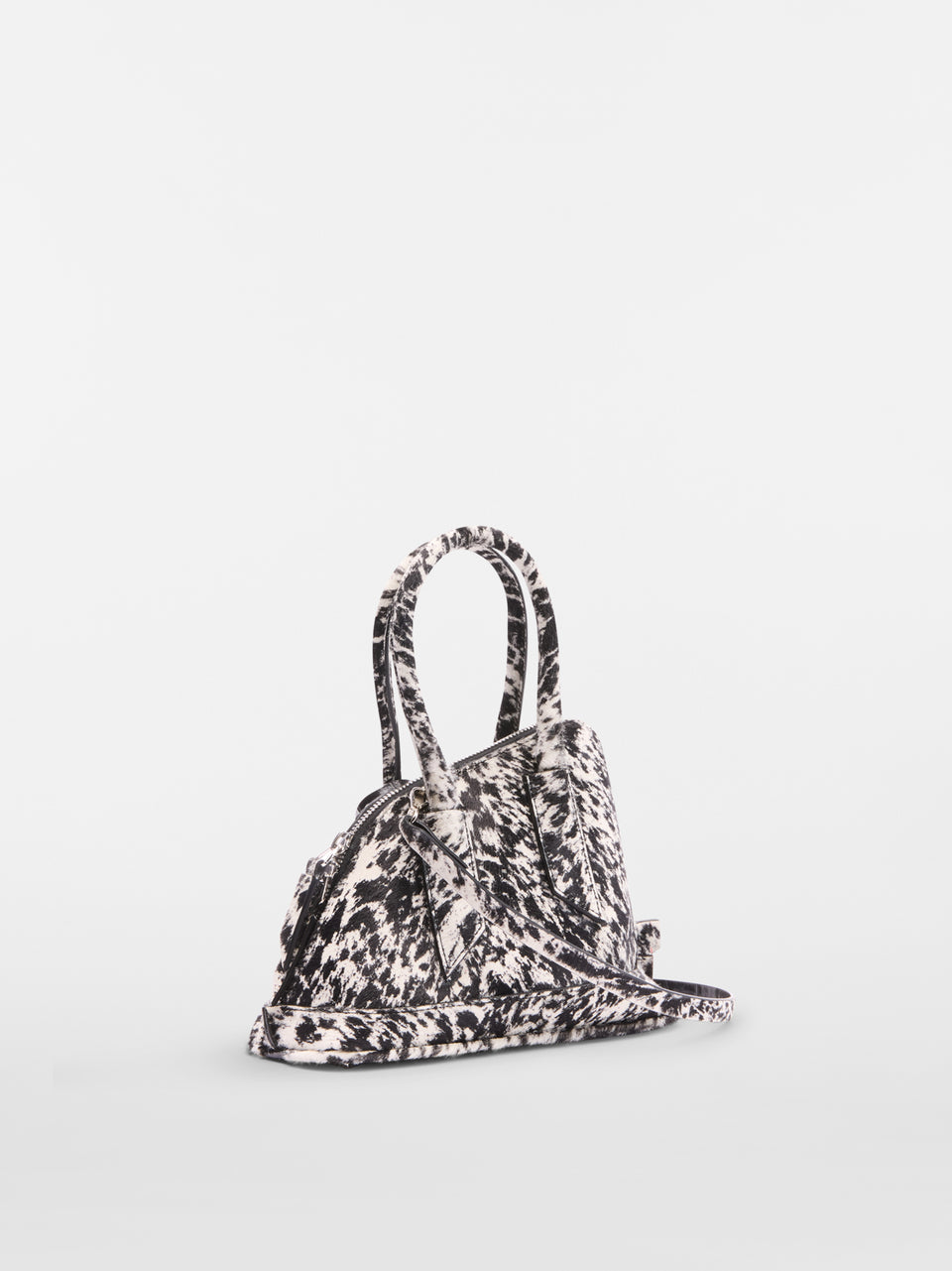 ‘‘La Sant Ambroeus Mini‘‘ white and black top handle