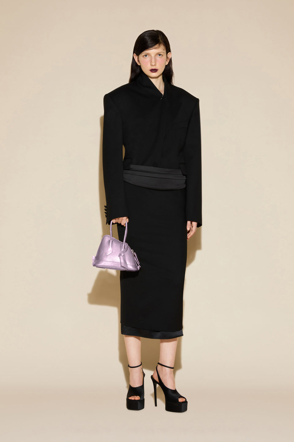 ‘‘La Sant Ambroeus Mini‘‘ violet top handle