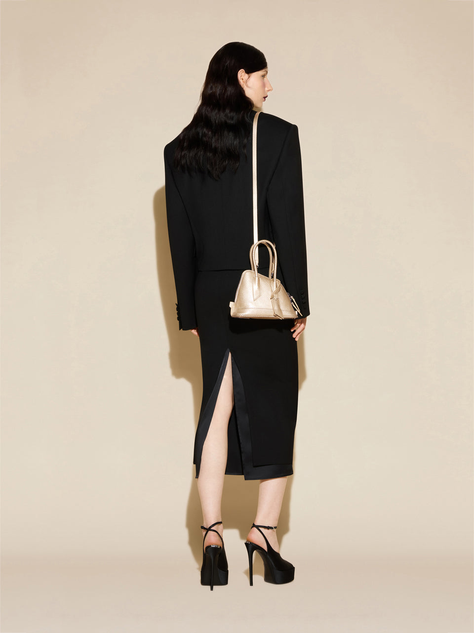 ‘‘La Sant Ambroeus Mini‘‘ platinum top handle