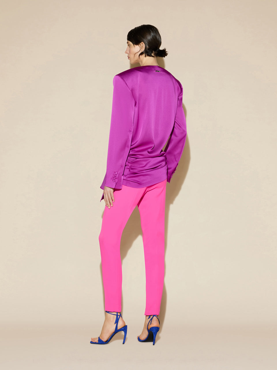 Hot pink mini dress