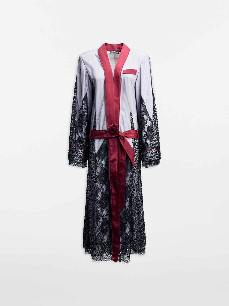 Black and lilac robe coat