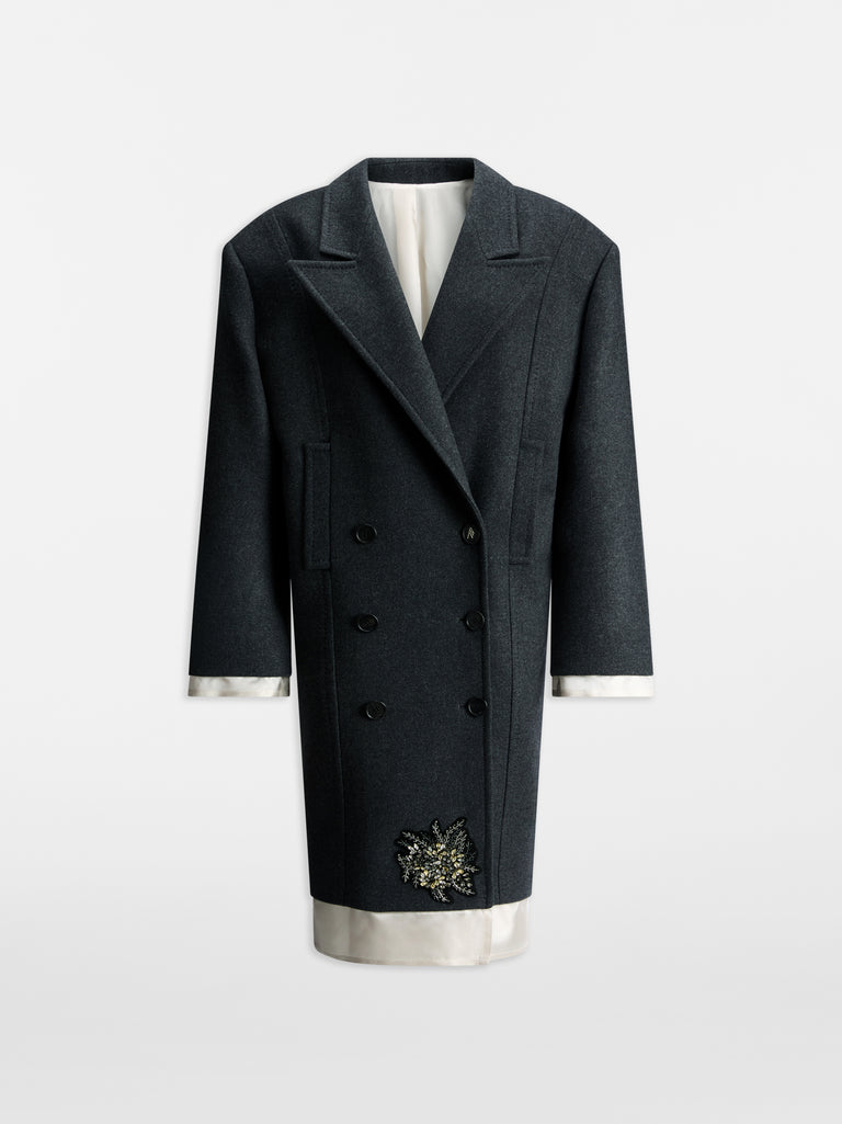 Melange dark grey coat