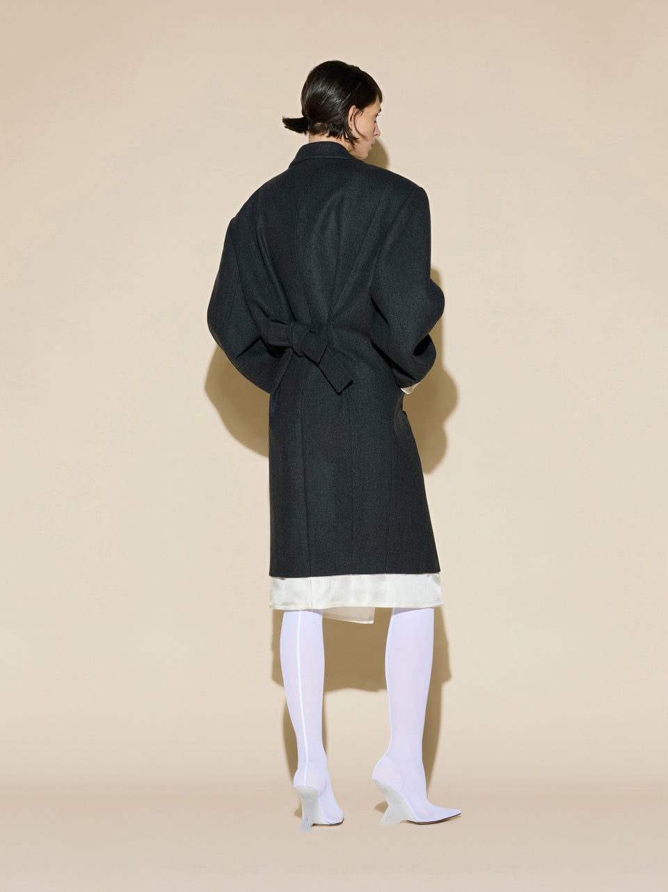 Melange dark grey coat
