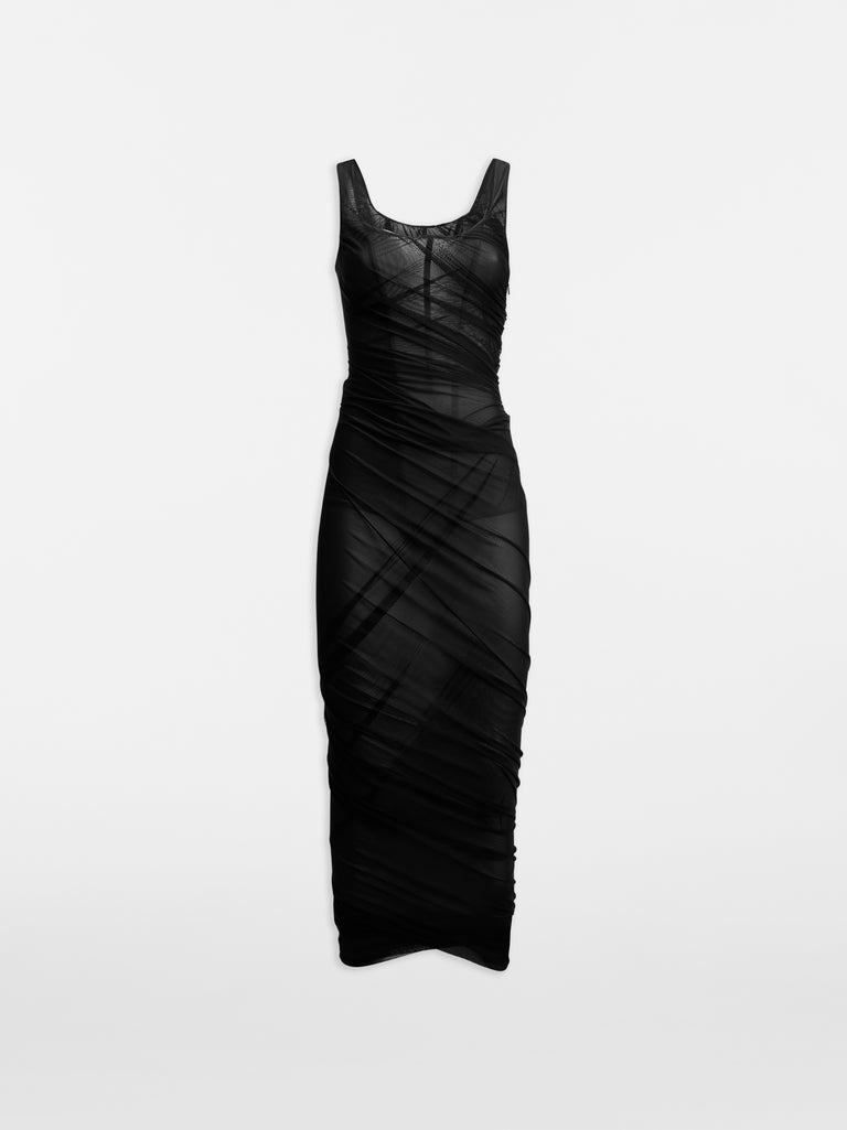 Black midi dress