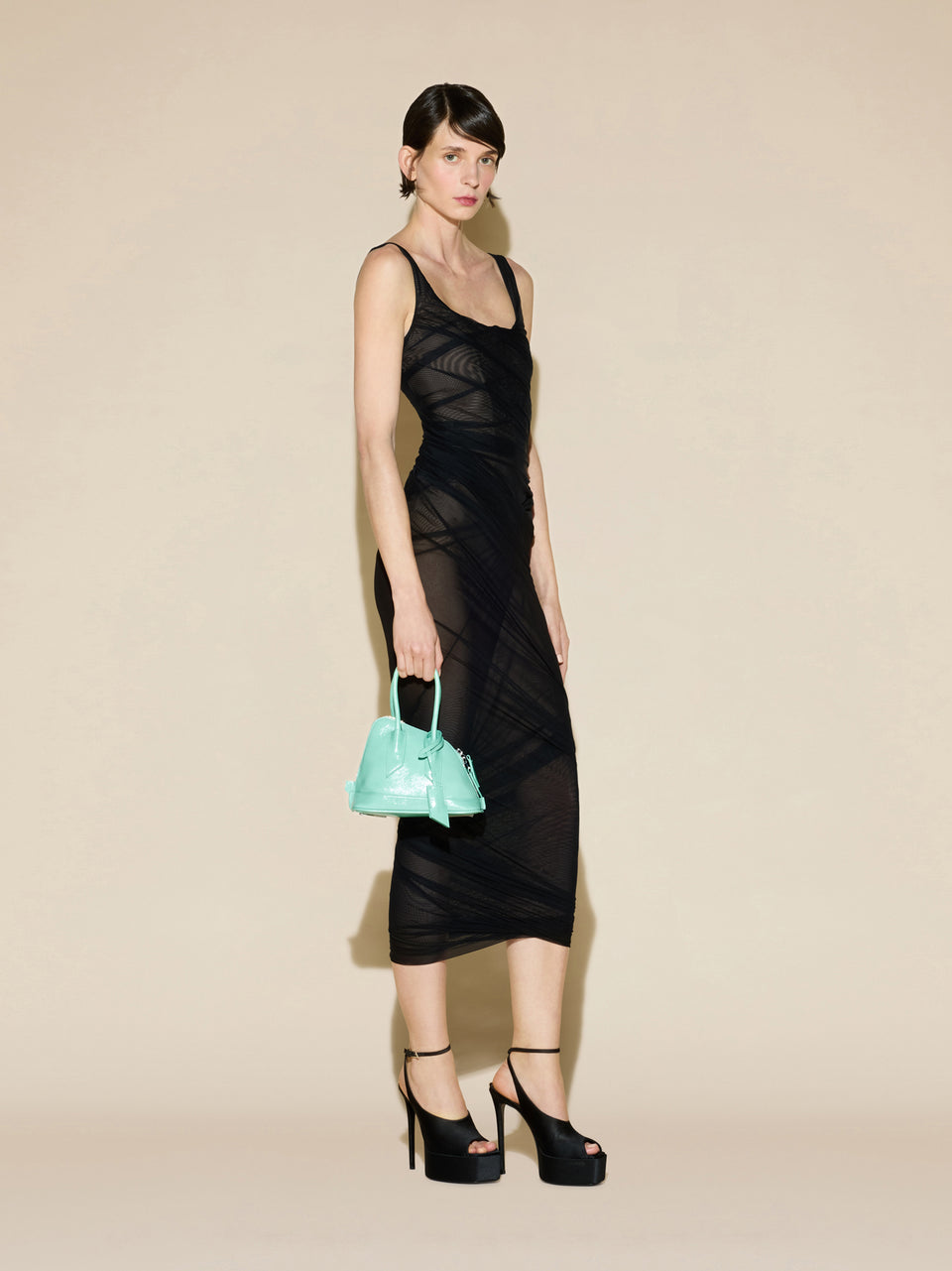 Black midi dress