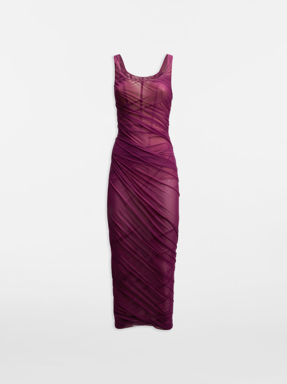 Plum midi dress