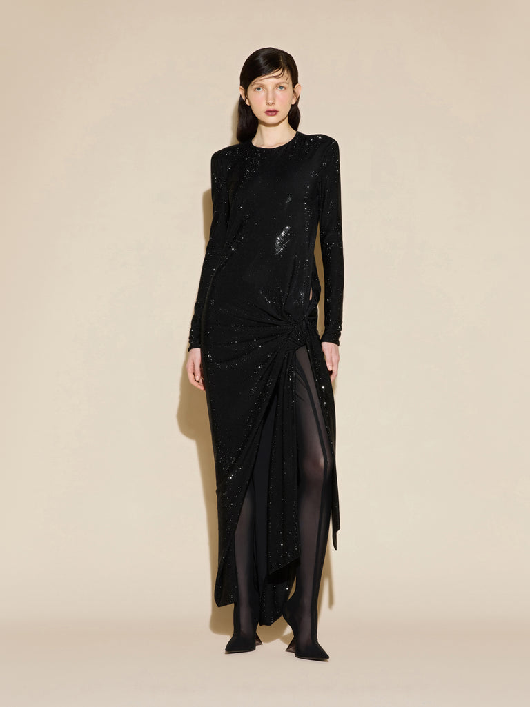 Black maxi dress