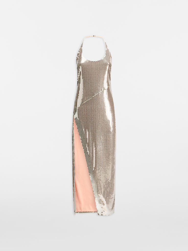 Silver maxi dress