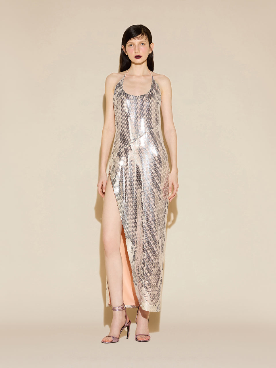 Silver maxi dress