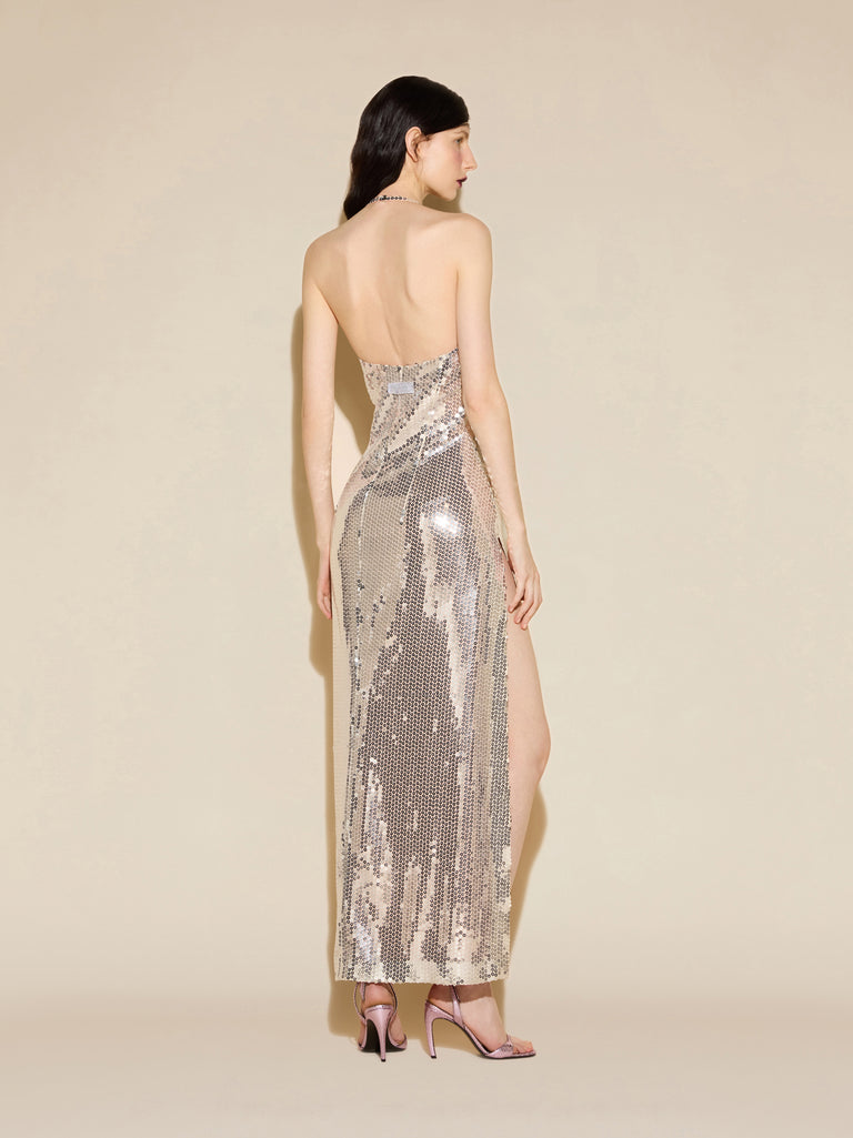 Silver maxi dress