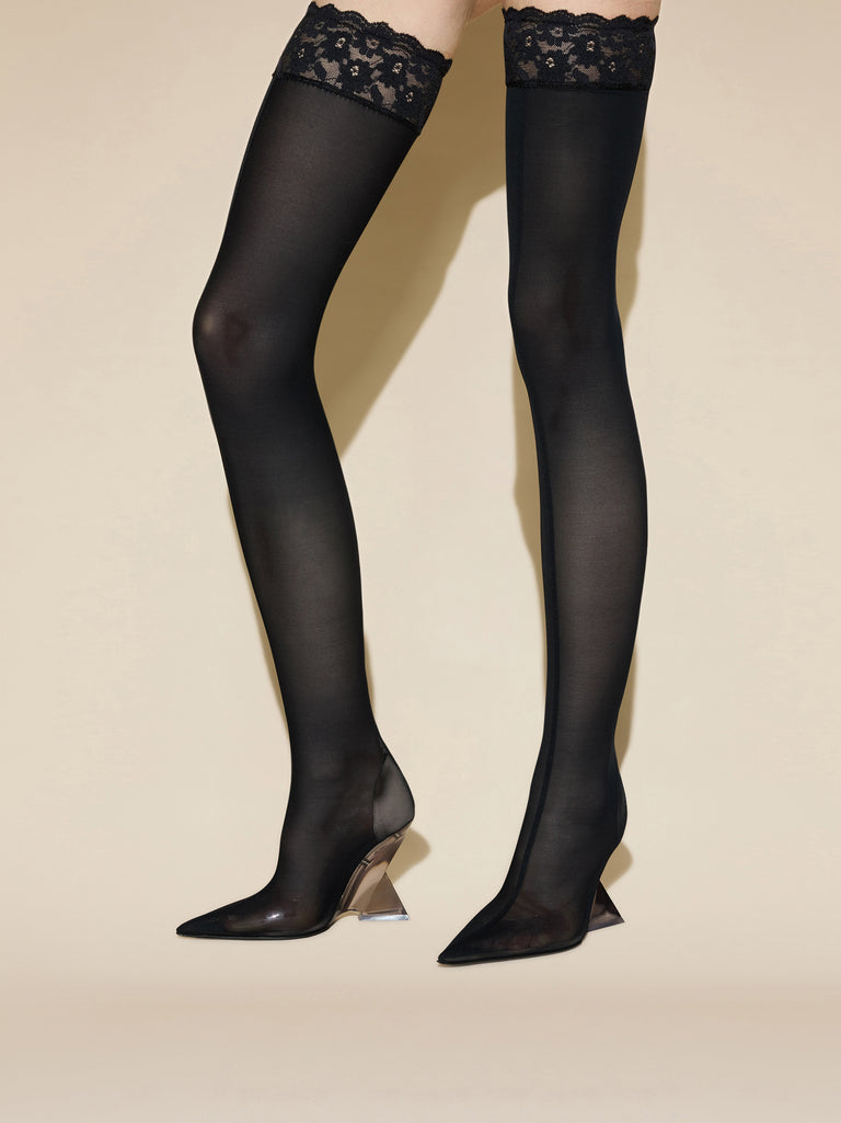 ‘‘Cheope‘‘ black thigh-high boot